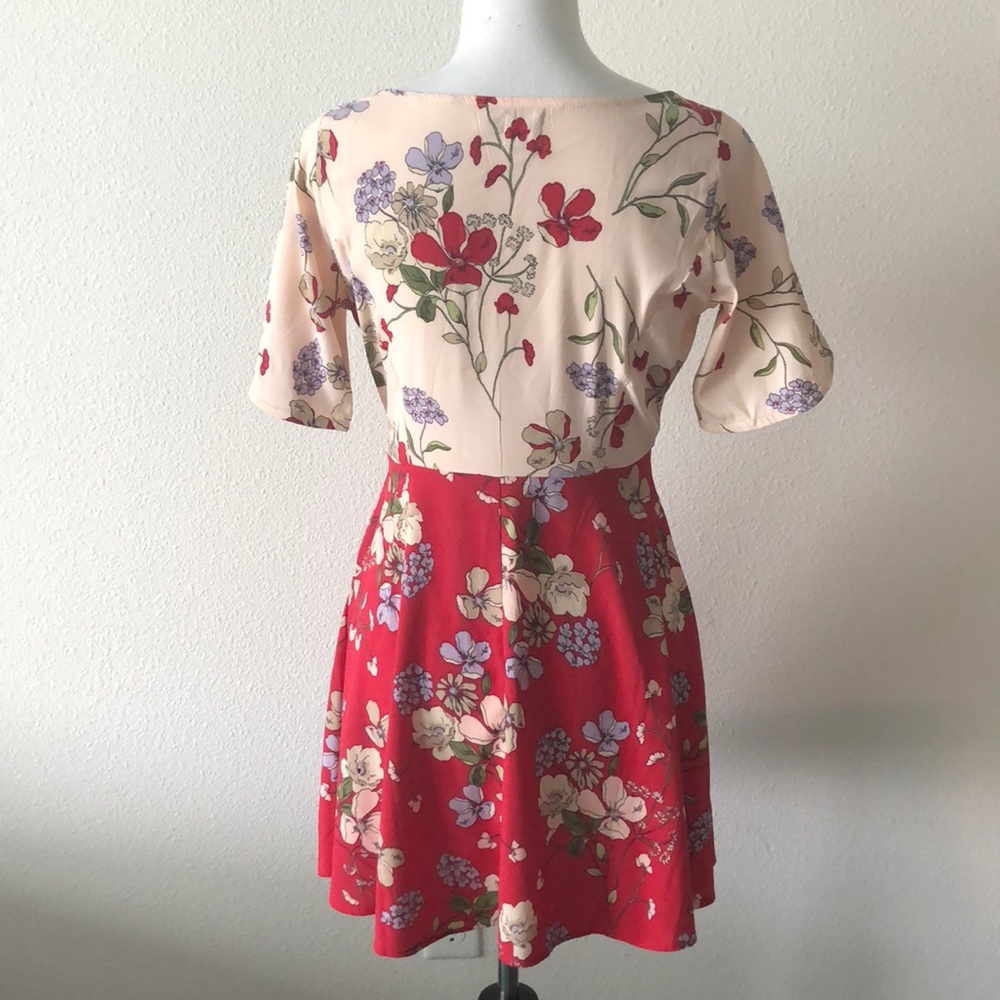 Summer dress red Nude purple UK 10, US6